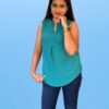 Sleeveless Bubble Top